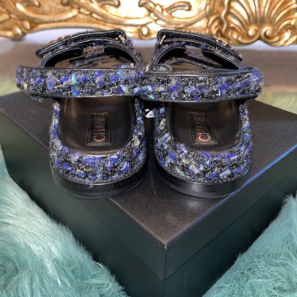 Chanel tweed dad sandals BNIB - Picture 5 of 9